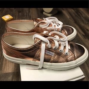 Superga Rose Gold Sneakers NIB Size 6